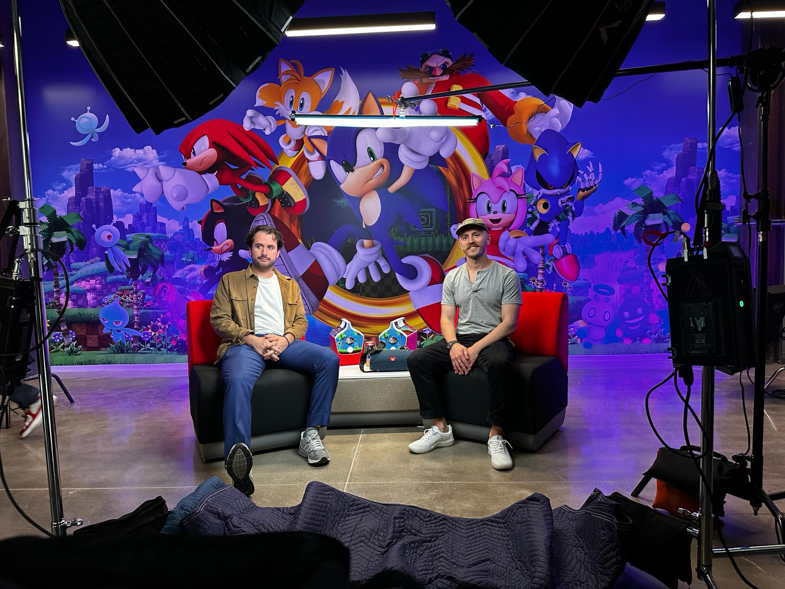 Stone Watson on set for Sonic Central 3